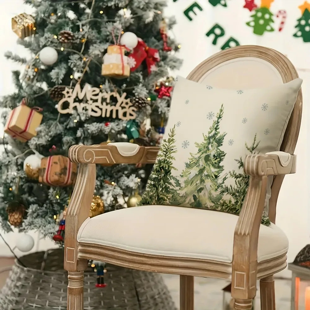 Fundas de almohada Festivas con tematici navideña e de invierno: أرمبولز نيفادوس، ماليتاس فيليسز y muérdago، decoración del #5