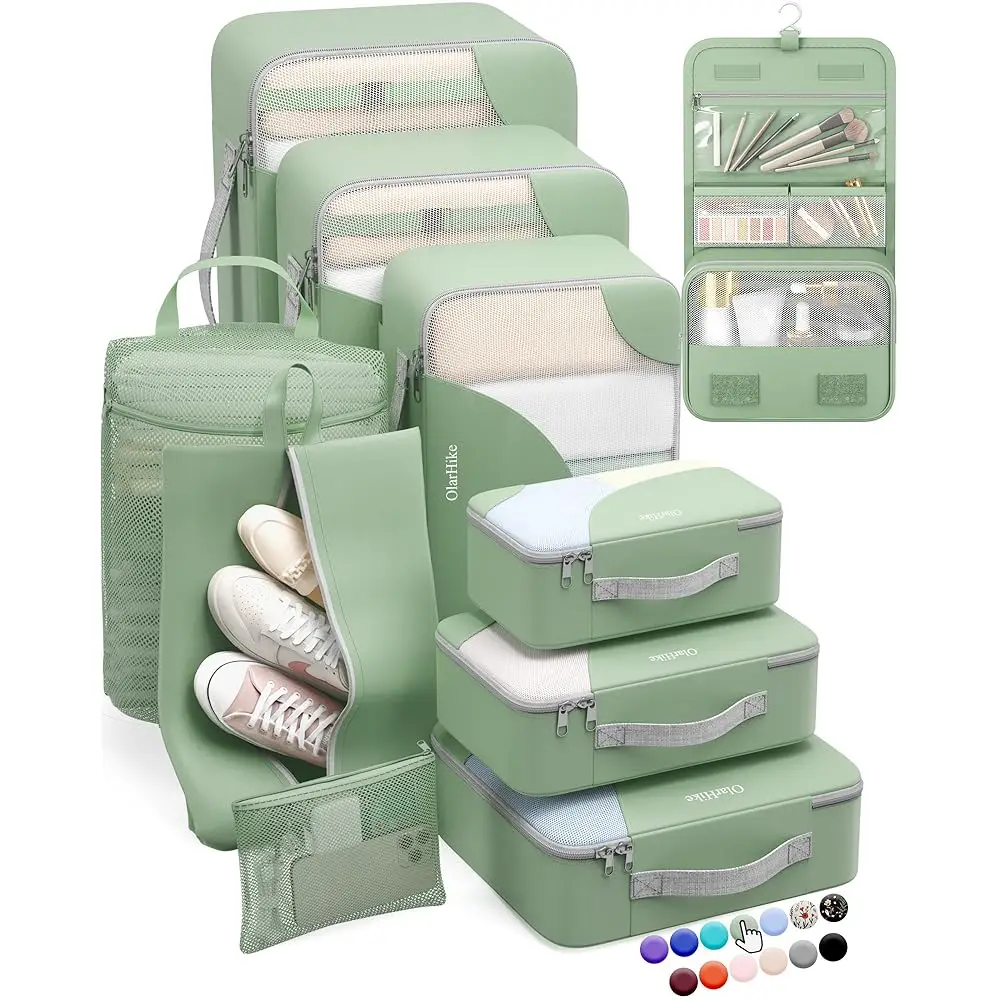 

Free ShippingALL INCLUDED 10 Set Durable Packing Cubes for Suitcases, Essentials for Travel,UPGRADED Anti-Tear Stitching, NEW I