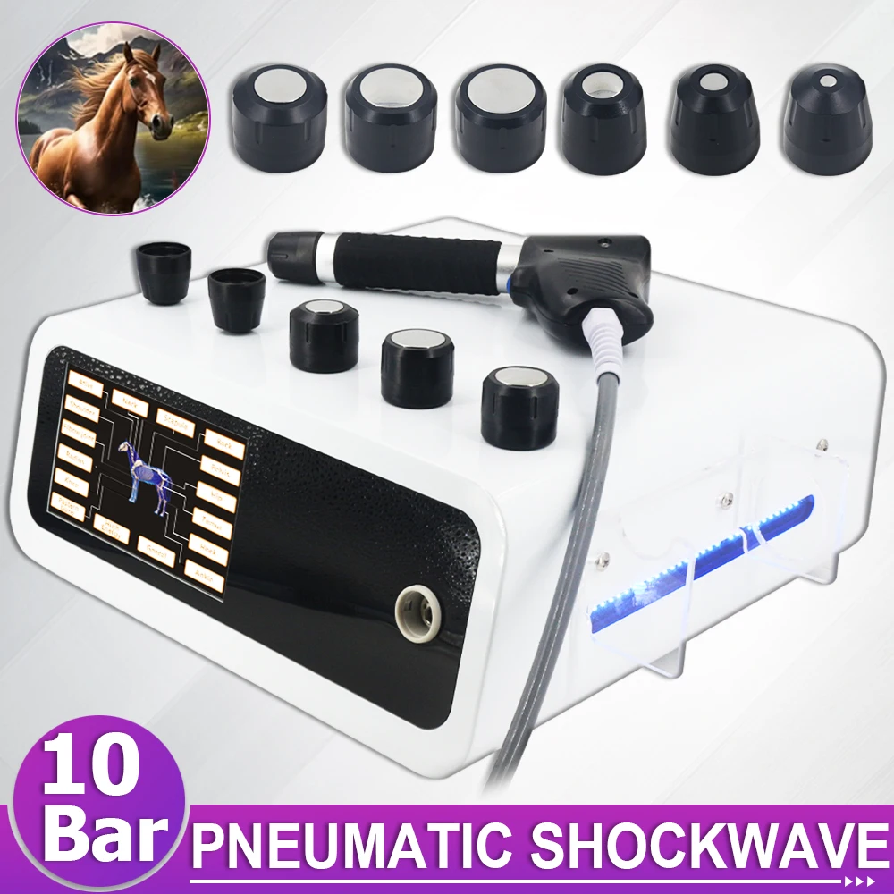 

Пневматический аппарат для ударно-волновой терапии с животными для облегчения боли в лошади, расслабляющий массаж мышц, новейший профессиональный массажер 10 бар