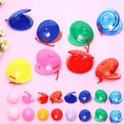 24 قطعة الصنجات الملونة الاطفال قرع الموسيقى مجموعة مشرق تهز اليد التصفيق أداة إيقاع التدريب أداة تعليمية البلاستيك #6