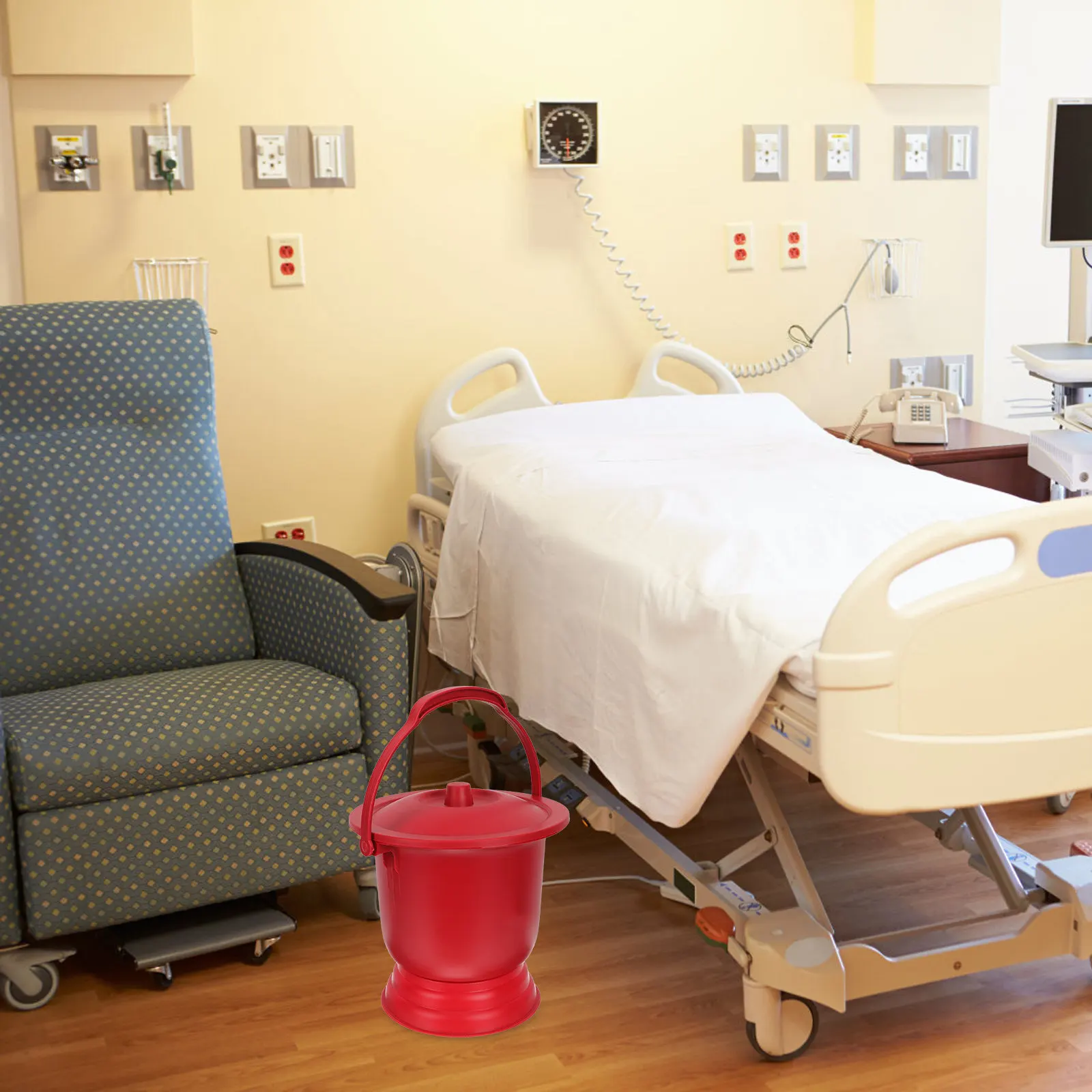 

Портативный туалет-ведро для взрослых, свадебный, из прочного толстого полипропилена, с герметичной крышкой, нескользящим дном, для ночного использования дома