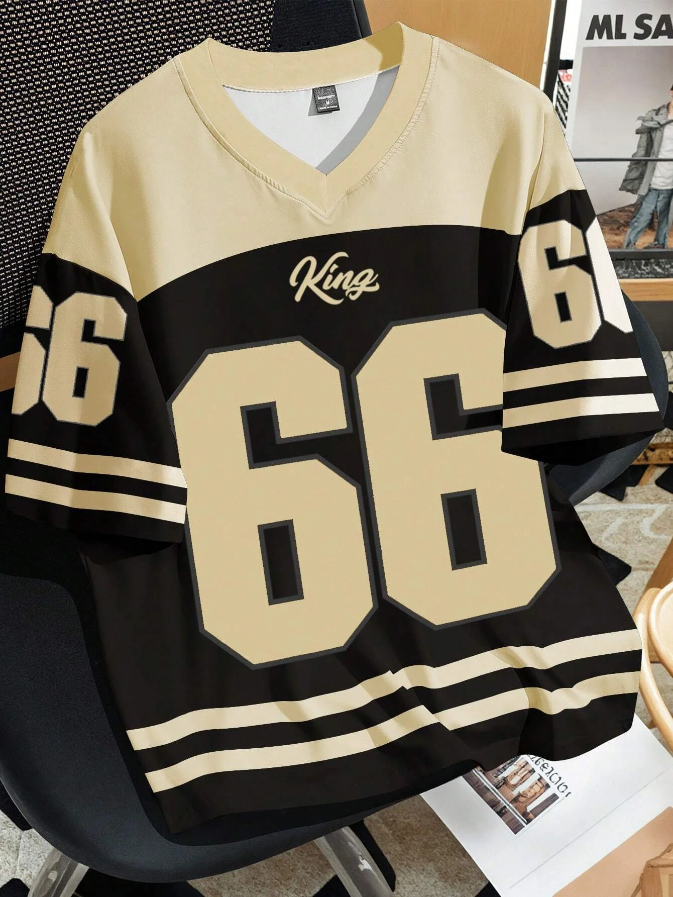 2025 V-neck jersey T-shirt short sleeved retro sports style men's sports V-neck T-shirt quick drying comfortable breathable image 3