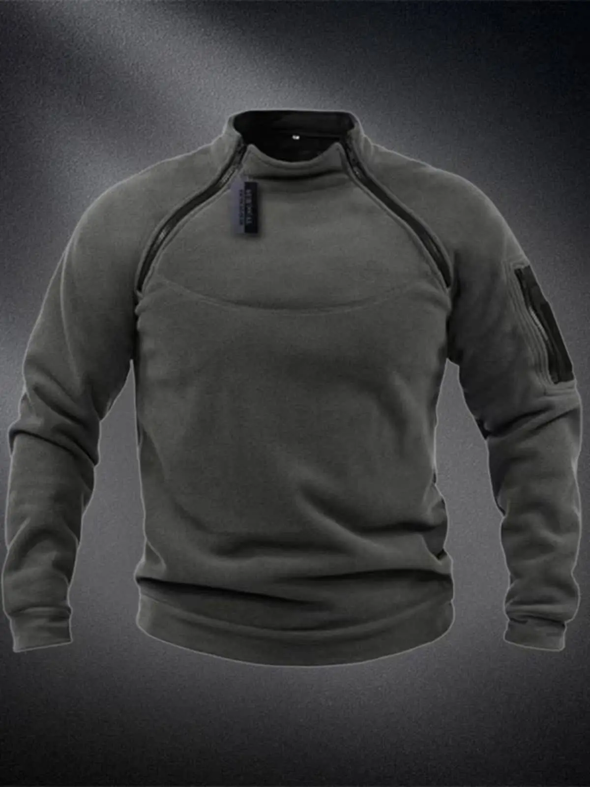 

Мужская повседневная толстовка на молнии из флиса, теплая, осенне-зимняя, новая, универсальная, свободного кроя, удобная, из полиэстера, с длинными рукавами