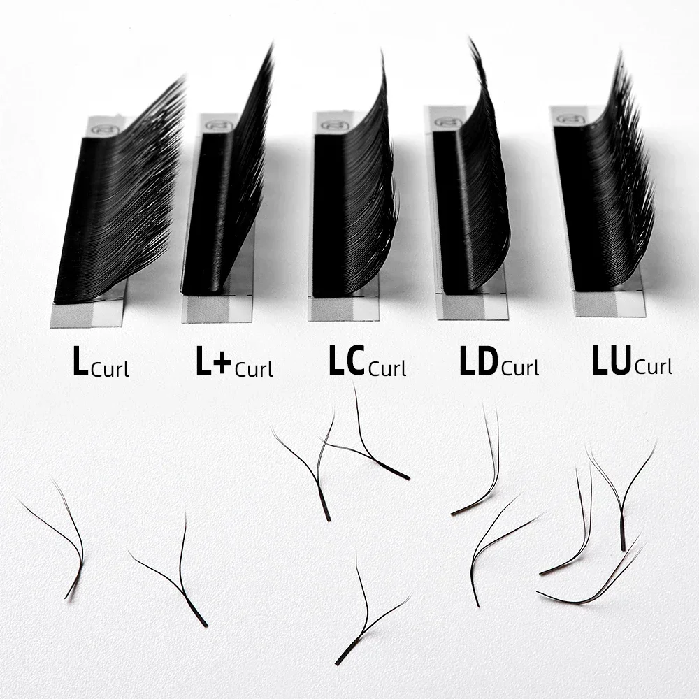 Yelix Y Eyelashes Extension 7-17mm Soft Brazilian Cilia and LU Curl Two Tip Volume Fan Lash Extension Supplies Faux Cils YY lash