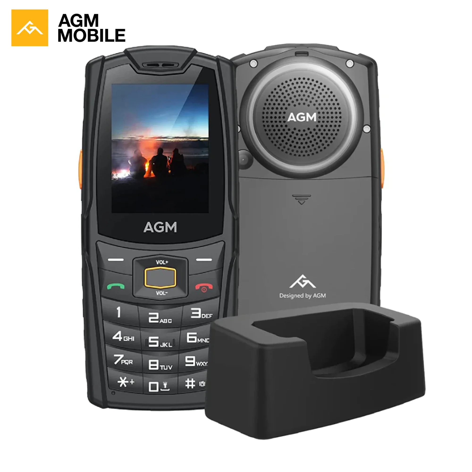 [Ready To Ship] AGM M6 Support LED Torch On Top T107 Mobile Phone Button 4g Keypad Mobile Phone 4g Feature Phone