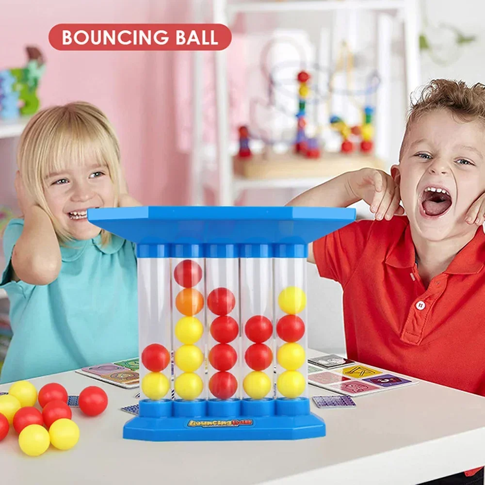 Four in A Row Bouncing Game Line Up 4 Classic Family Toy Parent-child Interaction Puzzle Catapult Game for Kids and Family Fun