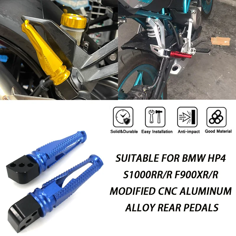

Suitable for BMW HP4 S1000RR/R F900XR/R modified CNC aluminum alloy rear pedals