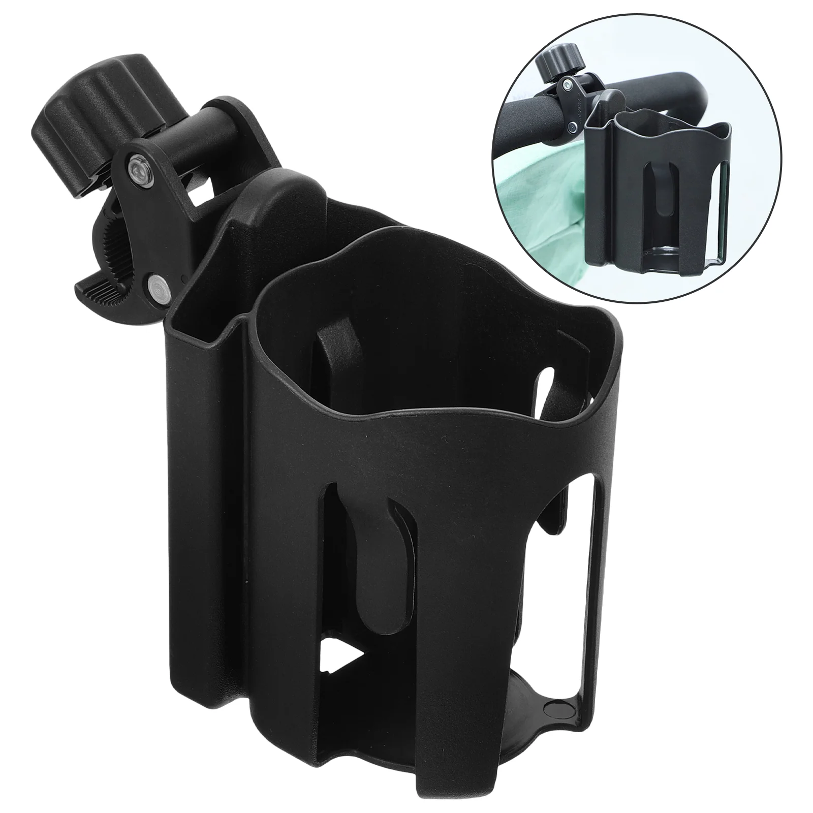 Wheelchair Walker Cup Holder and Bottle Outdoor Accessories Rack Black for Rear Mirror Phone