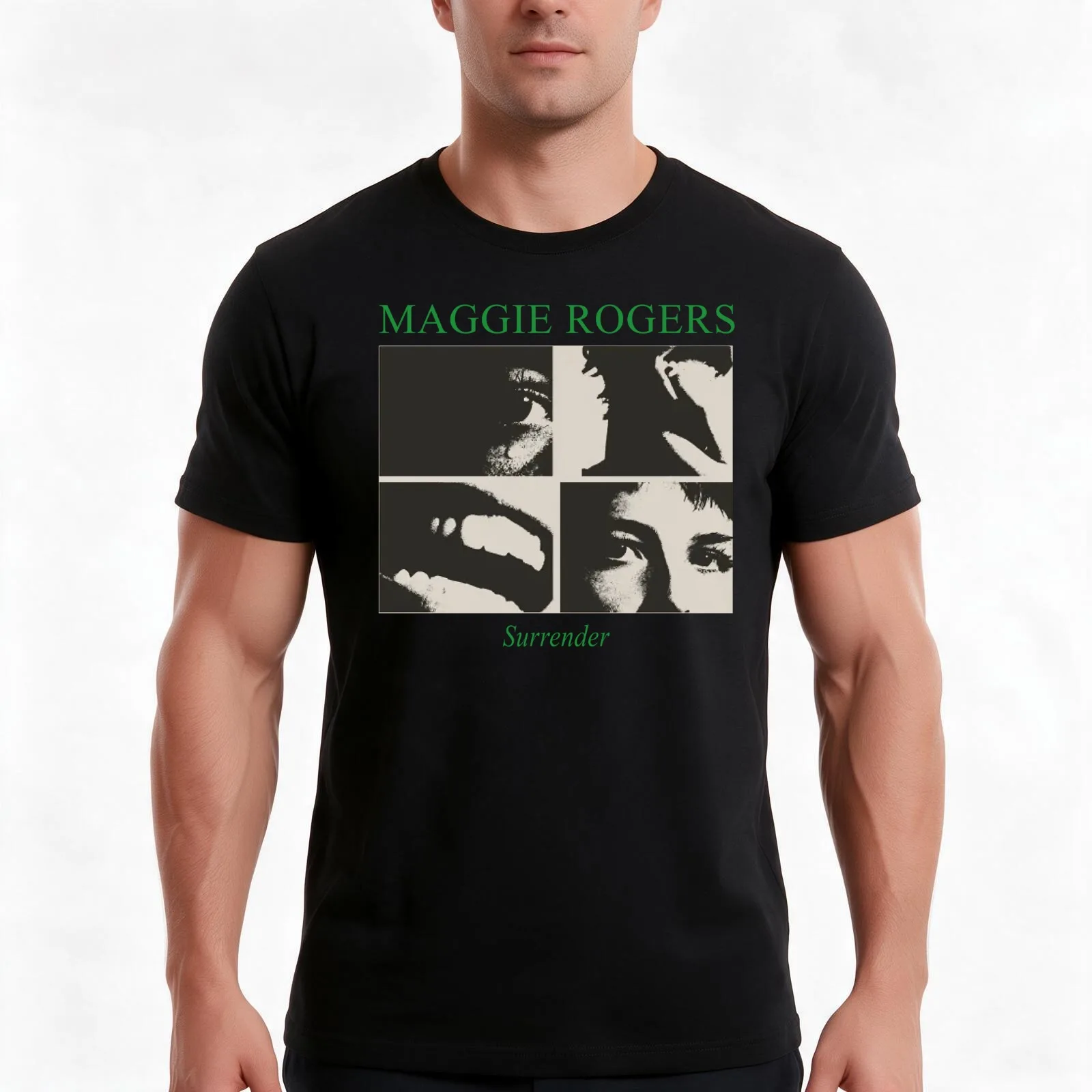 maggie rogers T-Shirt, Summer Casual Cotton Tee, Oversized Streetwear Tops, Vintage Graphic Print, Loose Fit Short Sleeve