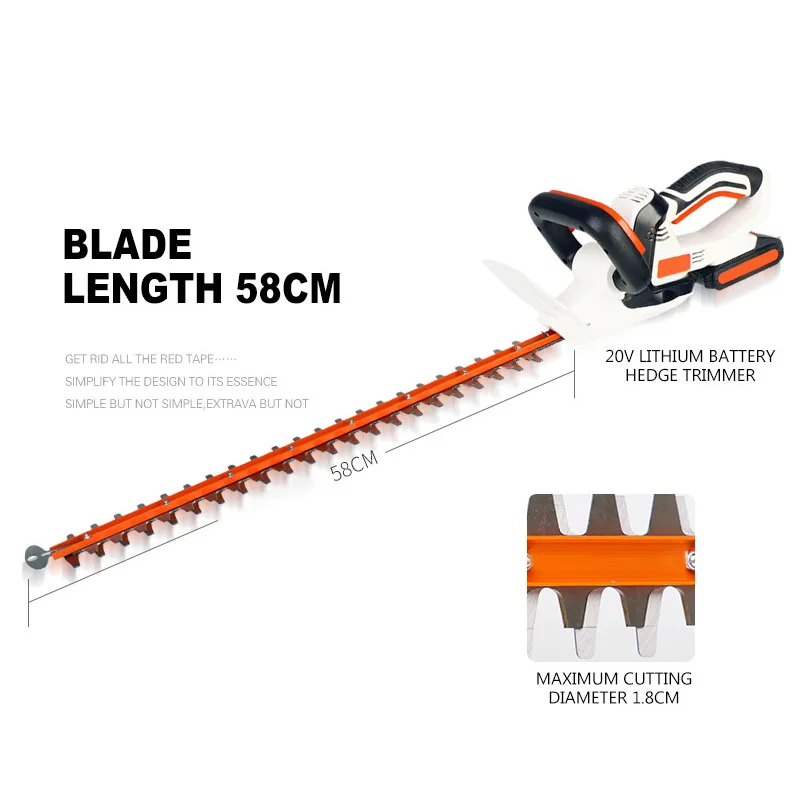 20V Cordless Elektrische Heckenschere Li-on Wiederaufladbare Garten Schere Werkzeuge Haushalt Beschneiden Mäher Heckenschere Maschine