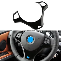 Car Steering Wheel Panel Cover for BMW 1 3 Series E87 E90 E91 E92 E93 2005-2012 ABS Decoration Trim Moulding Sticker