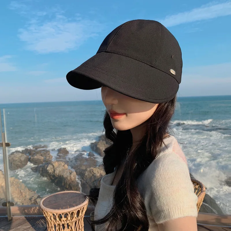 2023 Korean Spring Autumn New Hat Female Japanese-Style and Internet-Famous Ins Peaked Cap Summer Thin Type Sunscreen