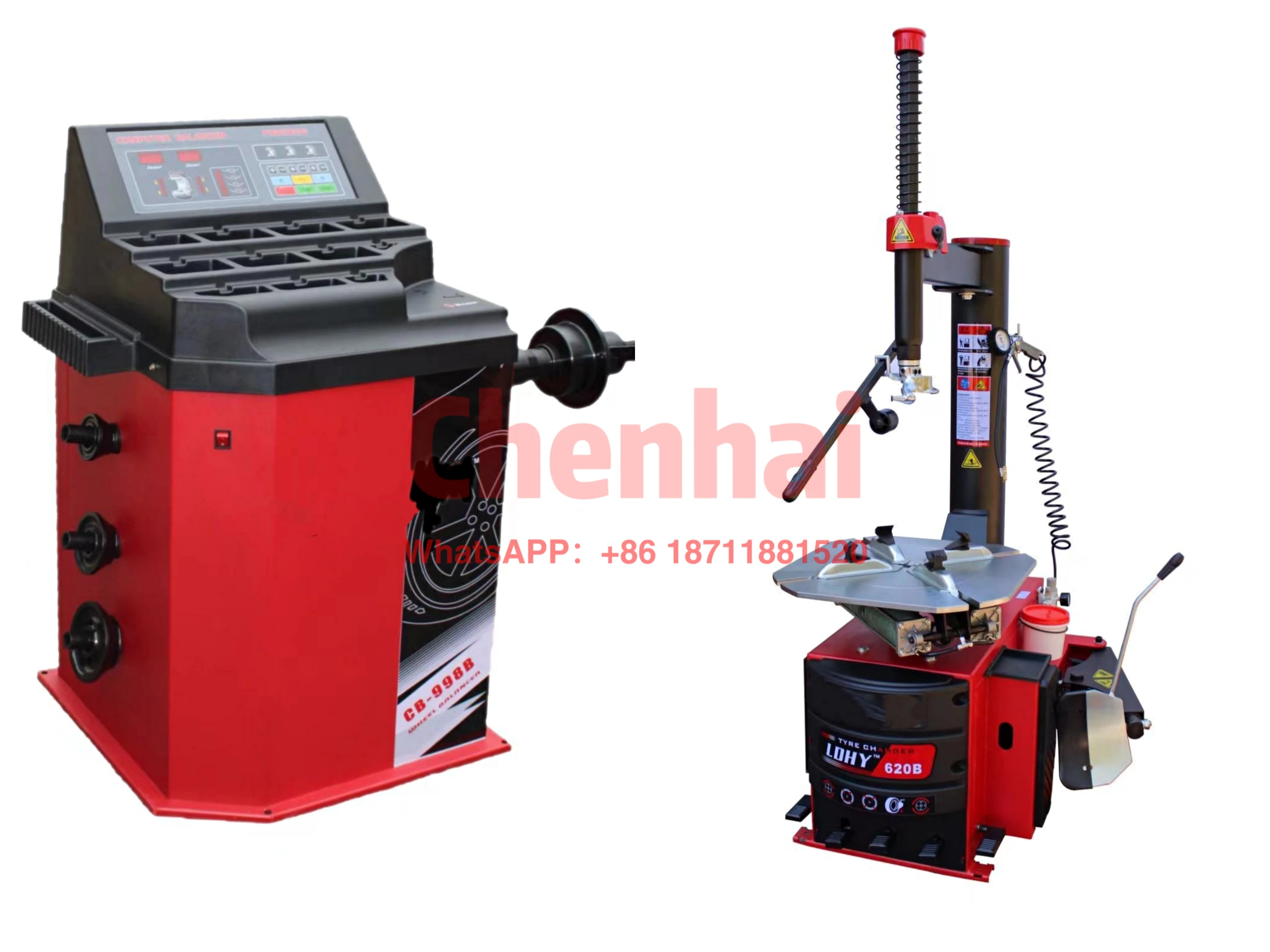 tyre changer machine and wheel balancer combination