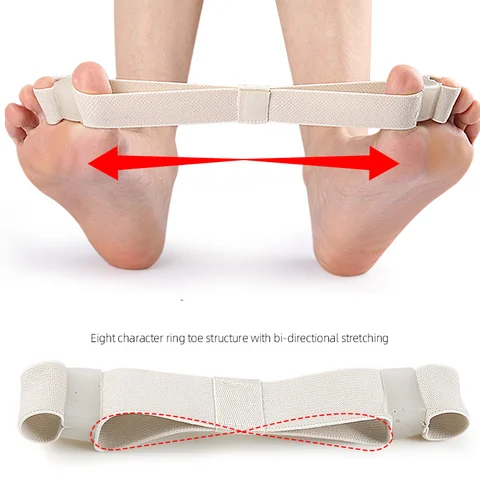 1Pcs Hallux Valgus Corrector Big Toe Stretcher Separator Bunion Pain Relief Belt Recovery Training Exerciser Strap Toe Separator