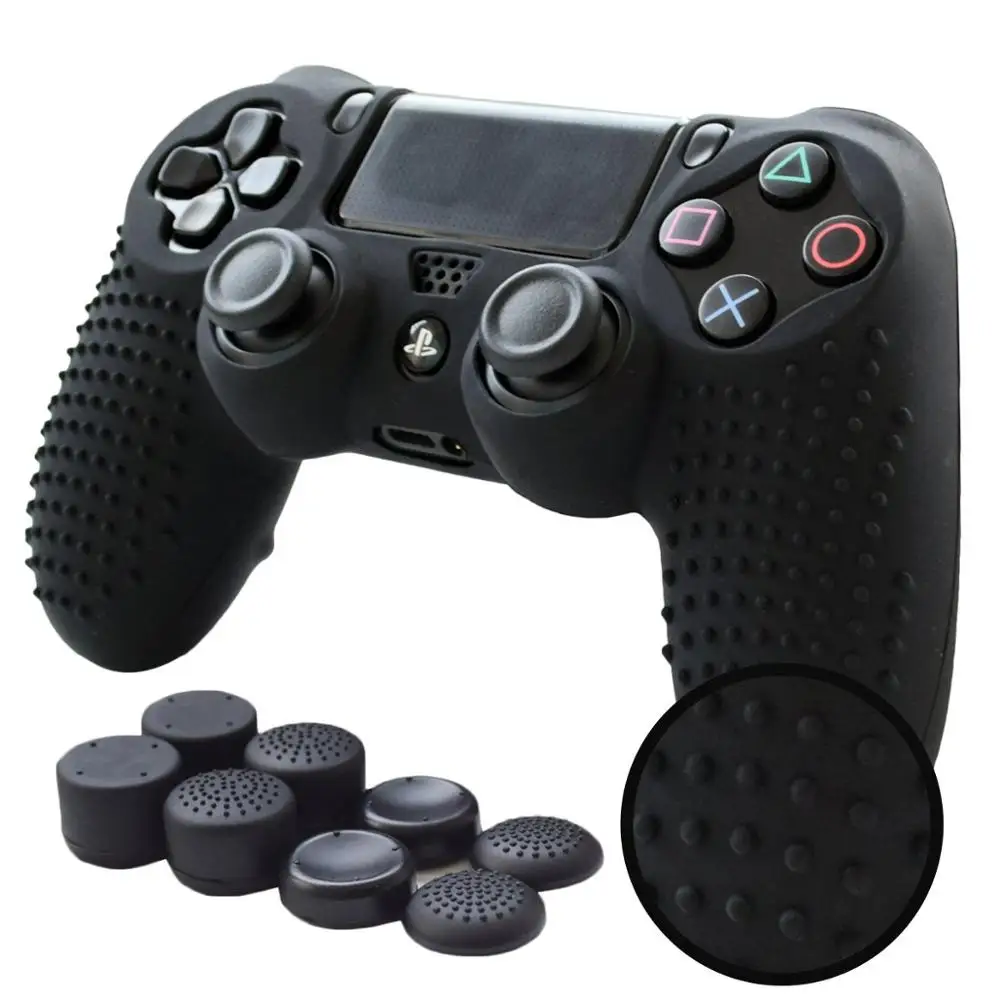 ZOMTOP Anti-Slip สำหรับ Sony PlayStation Dualshock 4 PS4 DS4 Pro Slim Controller & Stick grip อุปกรณ์เสริม