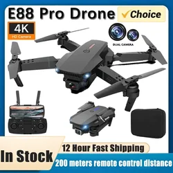 2024 E88Pro RC Drone 4K Profesjonalny z szerokokątną kamerą HD 1080P Składany helikopter WIFI FPV Zabawka prezentowa do trzymania wysokości