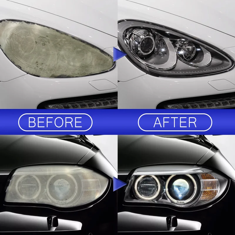 Auto Koplamp Reparatie Polish Vloeistof Met Reinigingsspons Doek Auto Koplamp Restauratie Kras Polijsten Auto Licht Reparatie Tools