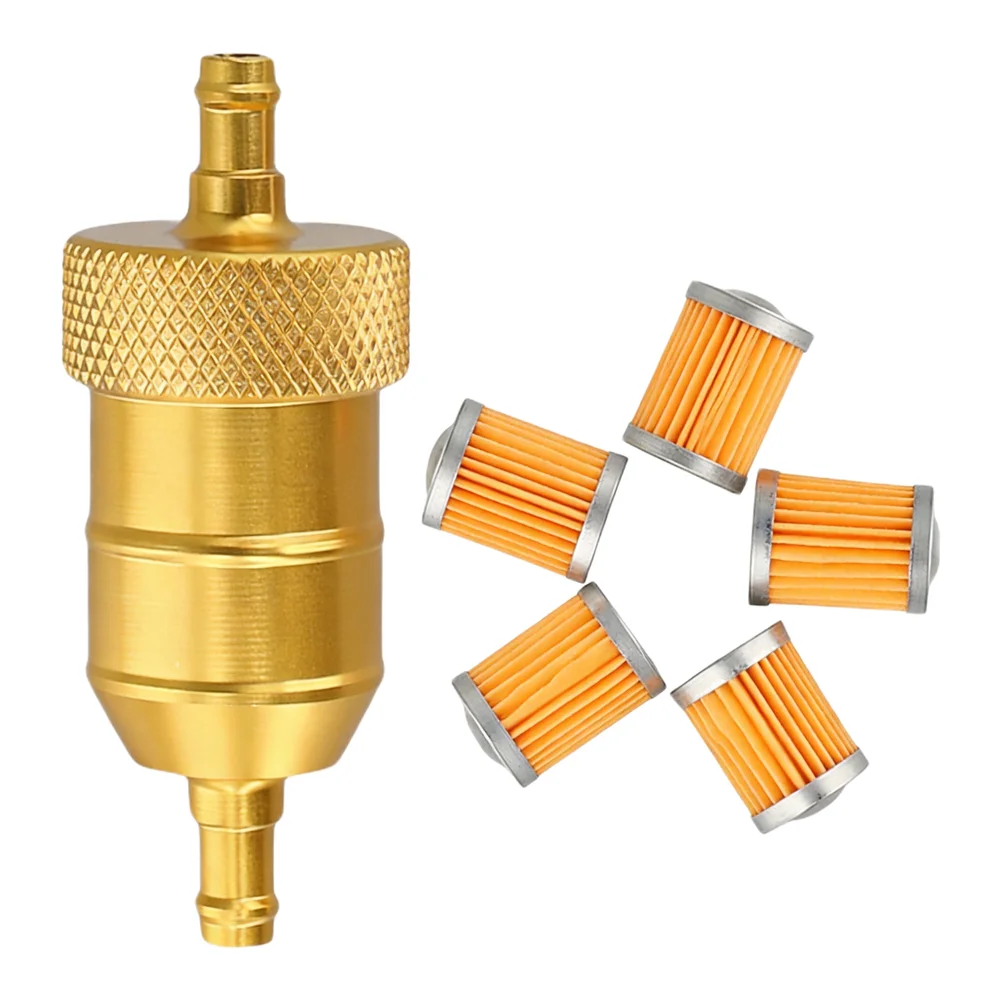 ATV Repair Motorcycle Maintenance 8mm 3.15 Inches Aluminum Alloy Fuel Filter ATV Fuel Filter Carbureted Motorcycle Compatible