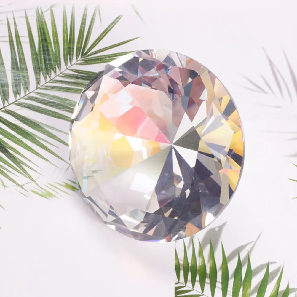1Pcs Handheld Diamond Decor Transparent Simulation Crystal Photo Prop Nail Salon Decoration Desktop Home Office Display Ornament