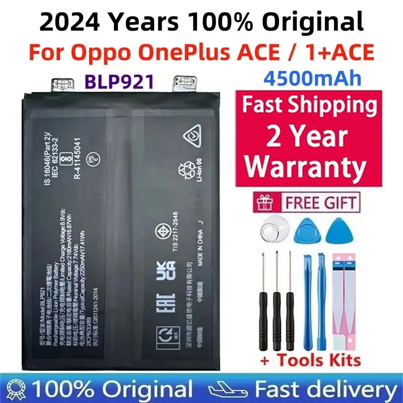 

100% Original 4360/4500mAh BLP921 Battery For ONEPLUS ACE / 1+ACE Repair Part Original Capacity Mobile Phone Batteries