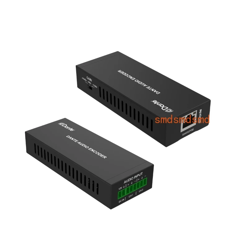 Dante audio box converter, analog audio to dante avio adapter, digital interface aes USB