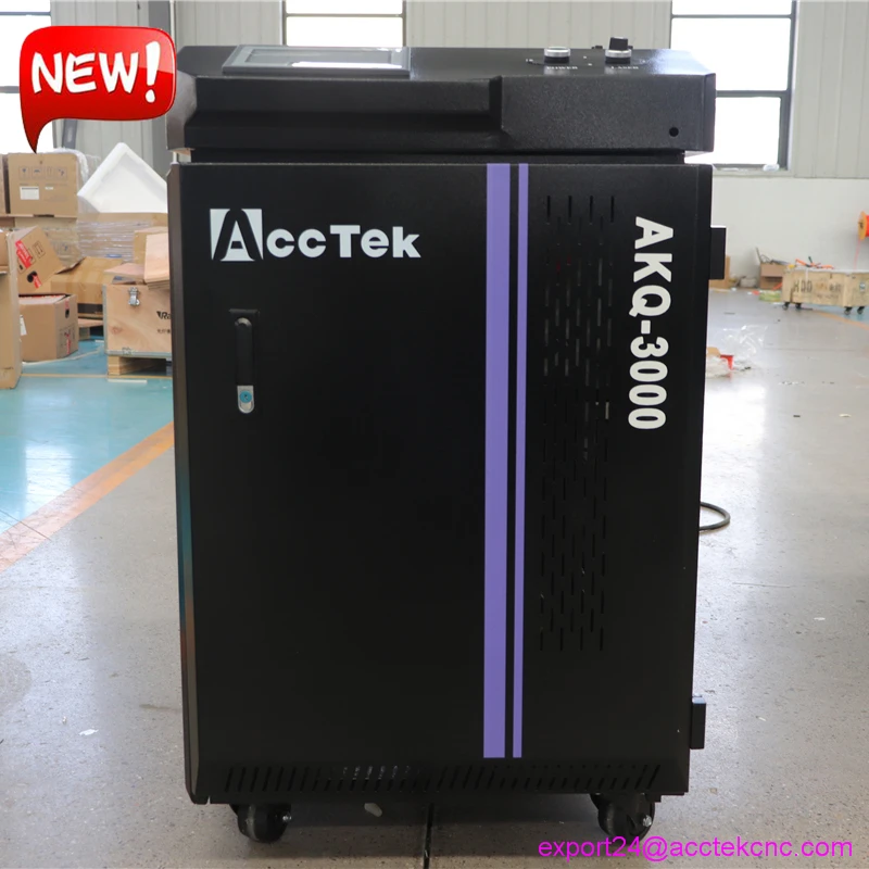 AccTek Fiber Laser Cleaner 1000w-3000w Optional Powerful Car Ship Equipment Rust Removal Paint Laser Cleaning Machine 3000W