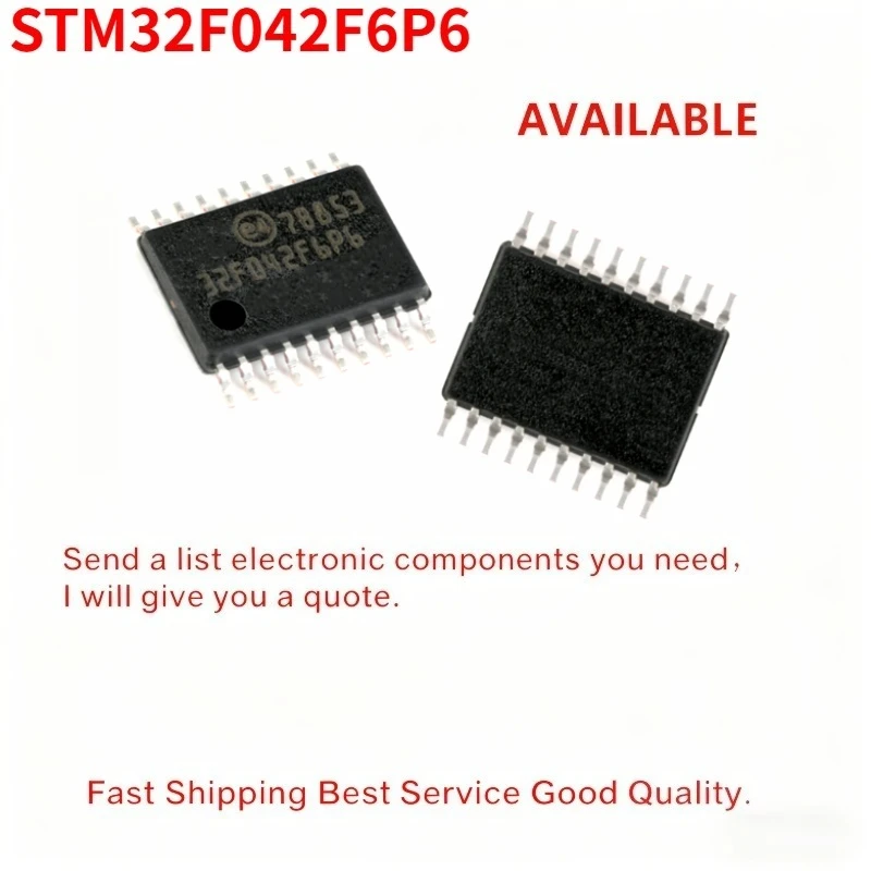 5Pcs/Lot Brand new original STM32F042F6P6 TSSOP-20 STM32F042 STM32 F042F6P6 TSSOP20 Cortex-M0 32-bit Microcontroller MCU IC Chip