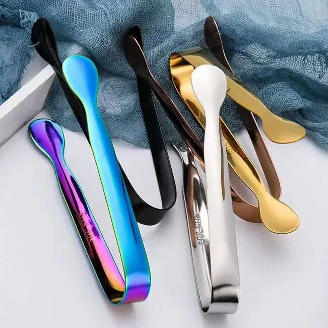 1/2/5/10pcs Stainless Steel Incense Clips Non-slip Ice Clip for Household Kitchen Rock 11cm Candy Tongs
