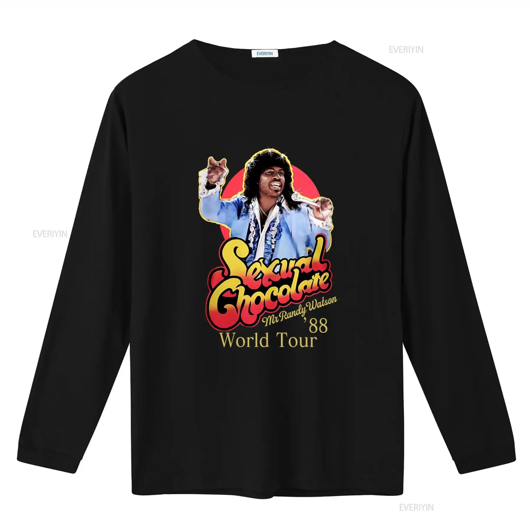 Sexual Chocolate Mr Randy Watson 88 World Tour T Shirt S 5XL Retro Design Pop Culture Print vintage Washed Breathable fashion