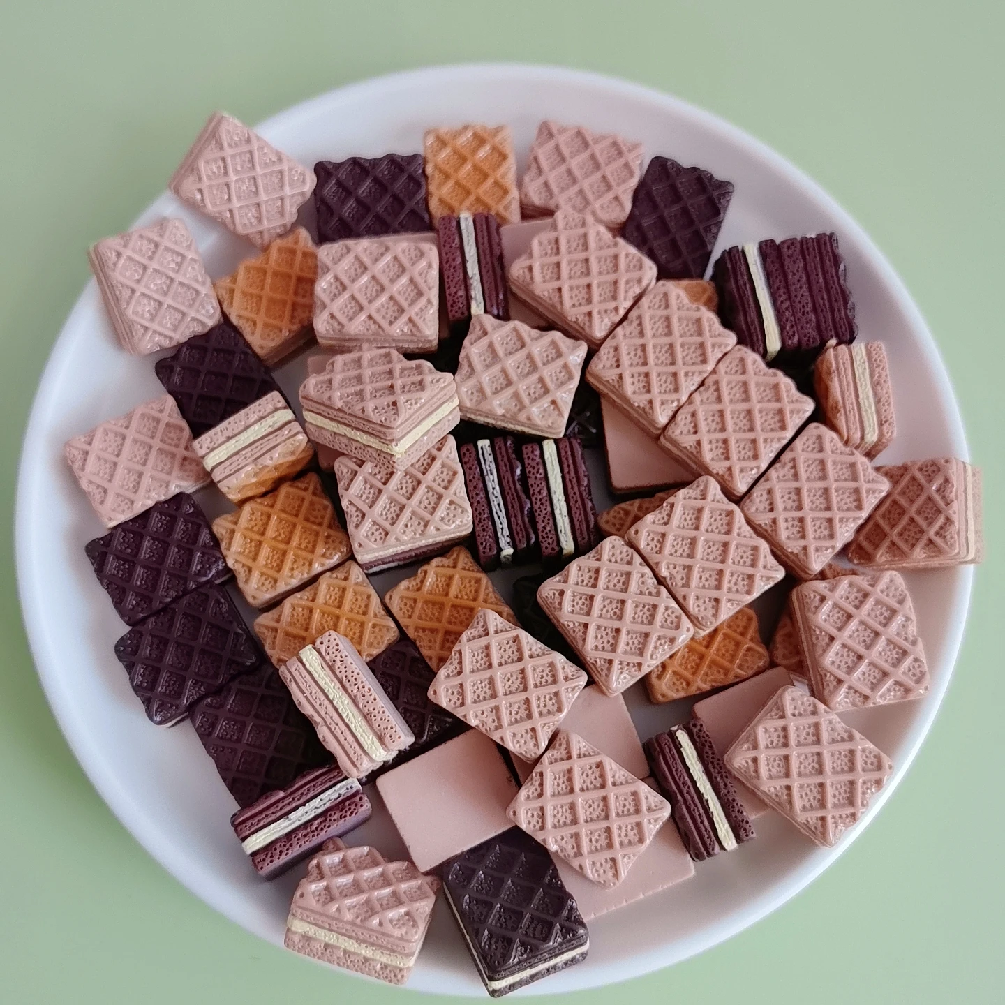 Cute Charms Resin Food Chocolate Wafer Biscuits Fit Phone Decoration Scrapbooking Craft DIY Accessories