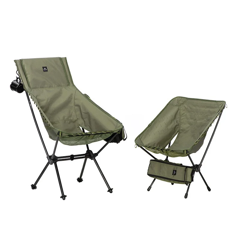 

Outdoor ultra lightweight self driving exquisite camping tactics military style folding Cordura high and low back moon chair