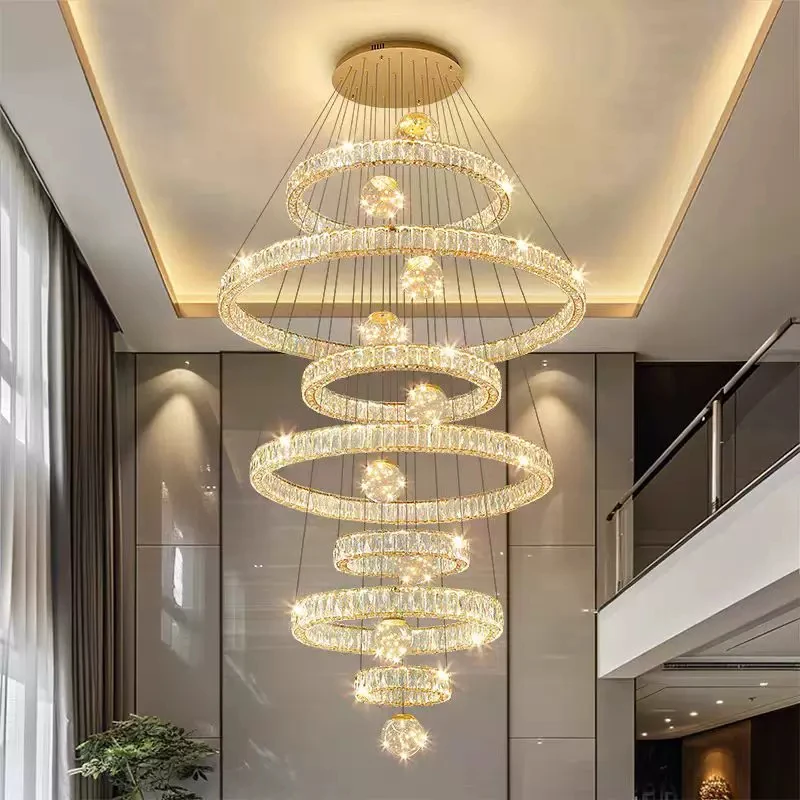 Modern living room crystal chandelier indoor LED chandelier indoor lighting intelligent application lighting