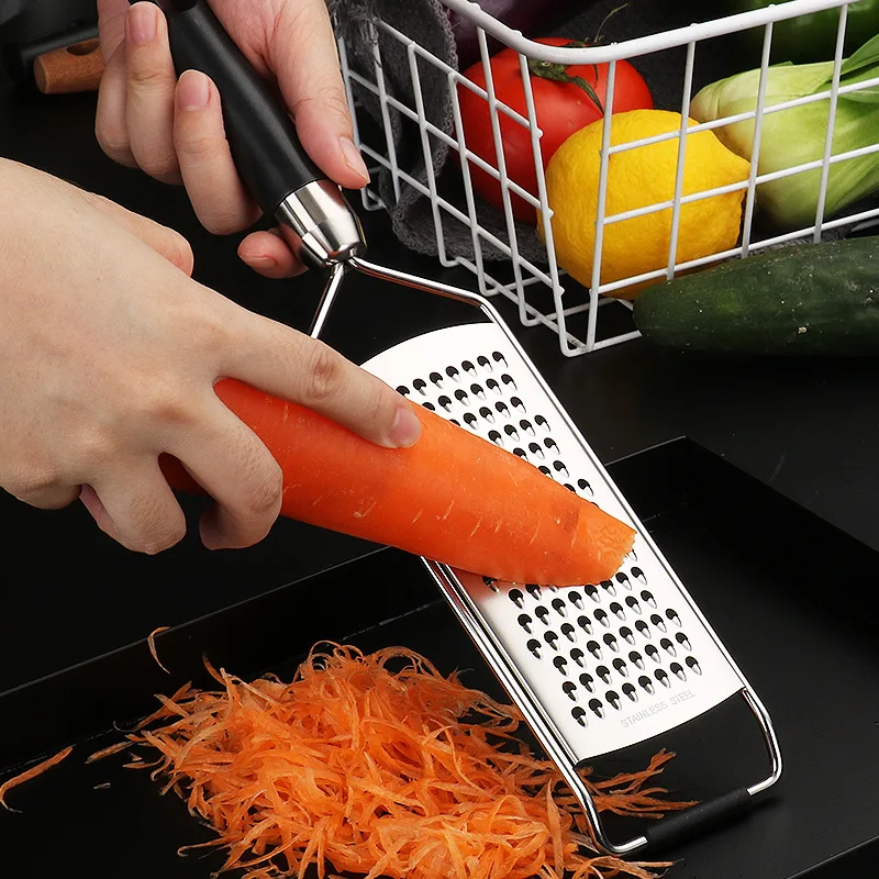 Somenie 304 Stainless Steel Multi-purpose Grater Comfort Grip Handle Kitchen Tool For Cheese Lemon Ginger Baking