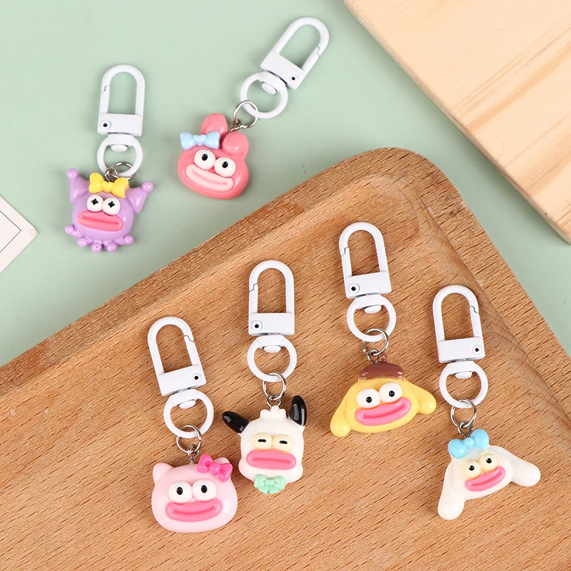 1PC Cartoon Sausage Mouth Doll Mobile Phone Pendant Adornment Cute Cartoon Keychain Doll