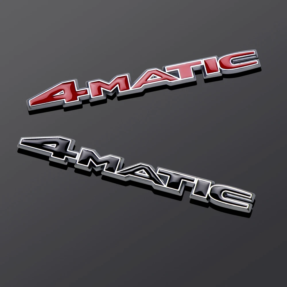 1pc 3D Metal 4MATIC Badge Sticker Body Decoration Decal For Mercedes Benz AMG W202 W203 W204 W205 W210 W211 W212 W177 V177