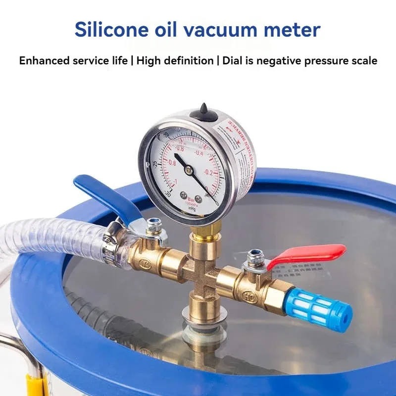 

9 Gallon 35L Stainless Steel Vacuum Degassing Chamber Vacuum Defoaming Barrel For Silicone Resin Adhesive 36x36CM