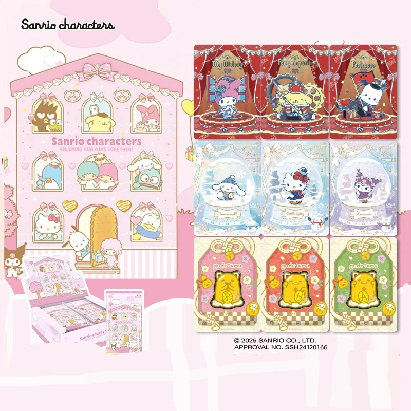 

Sanrio Family Fun Video Package Warm Winter Sunny Snow Series Dream Collection Card Blind Box Surprise Box Genuine Surrounding