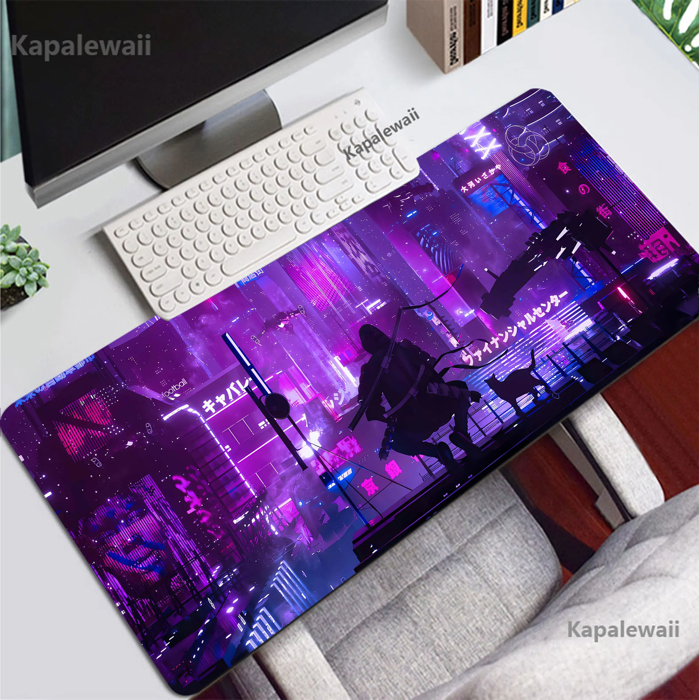 Imagem -04 - Grande Gaming Mouse Pad City Street Pixel Tapete do Rato do Portátil Almofadas do Teclado Tapete de Mesa 90x40cm