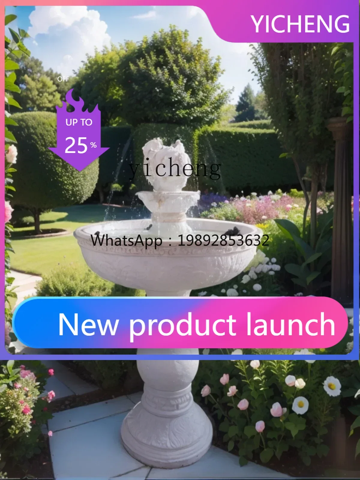 LYY   Garden fountain water feature courtyard modern simple home decoration lucky balcony view flowing water ornament
