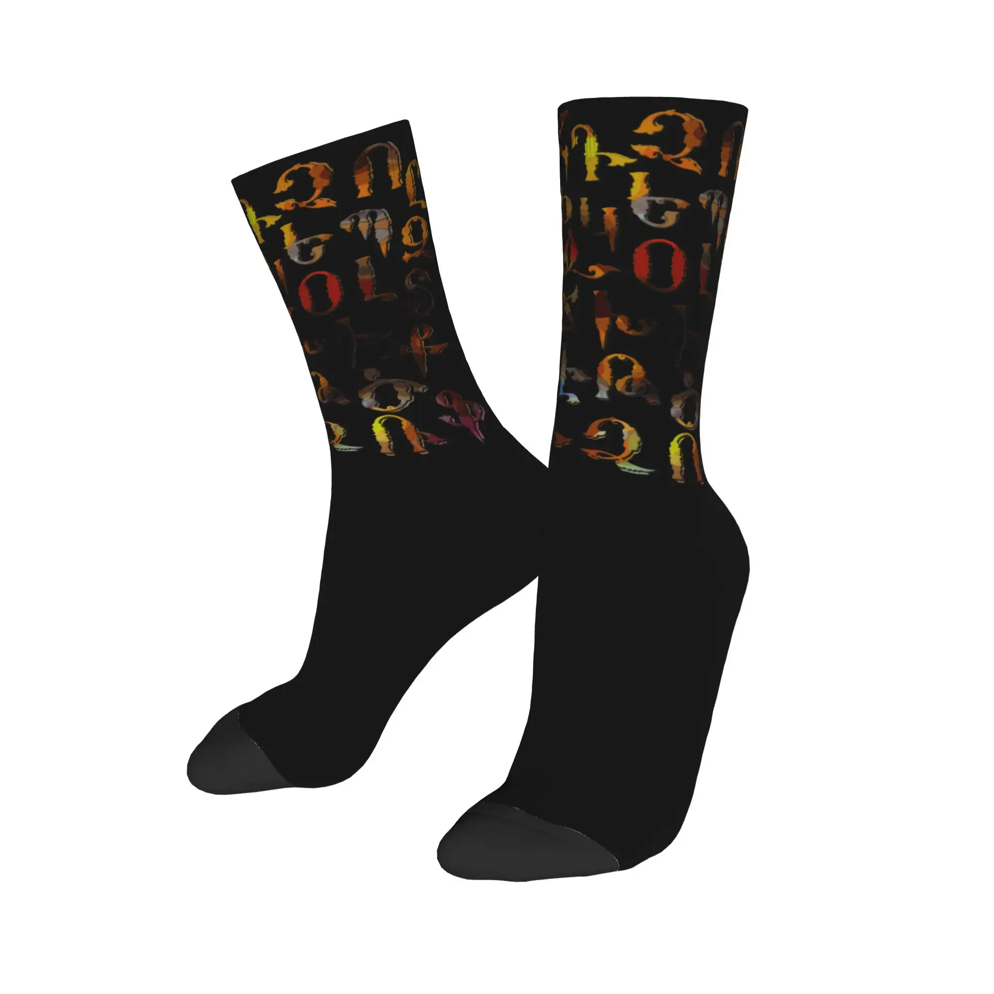 Harajuku Women Men Socks Armenian Alphabet Birds Armenia Symbols  Accessories Cute  Sport Socks All Season
