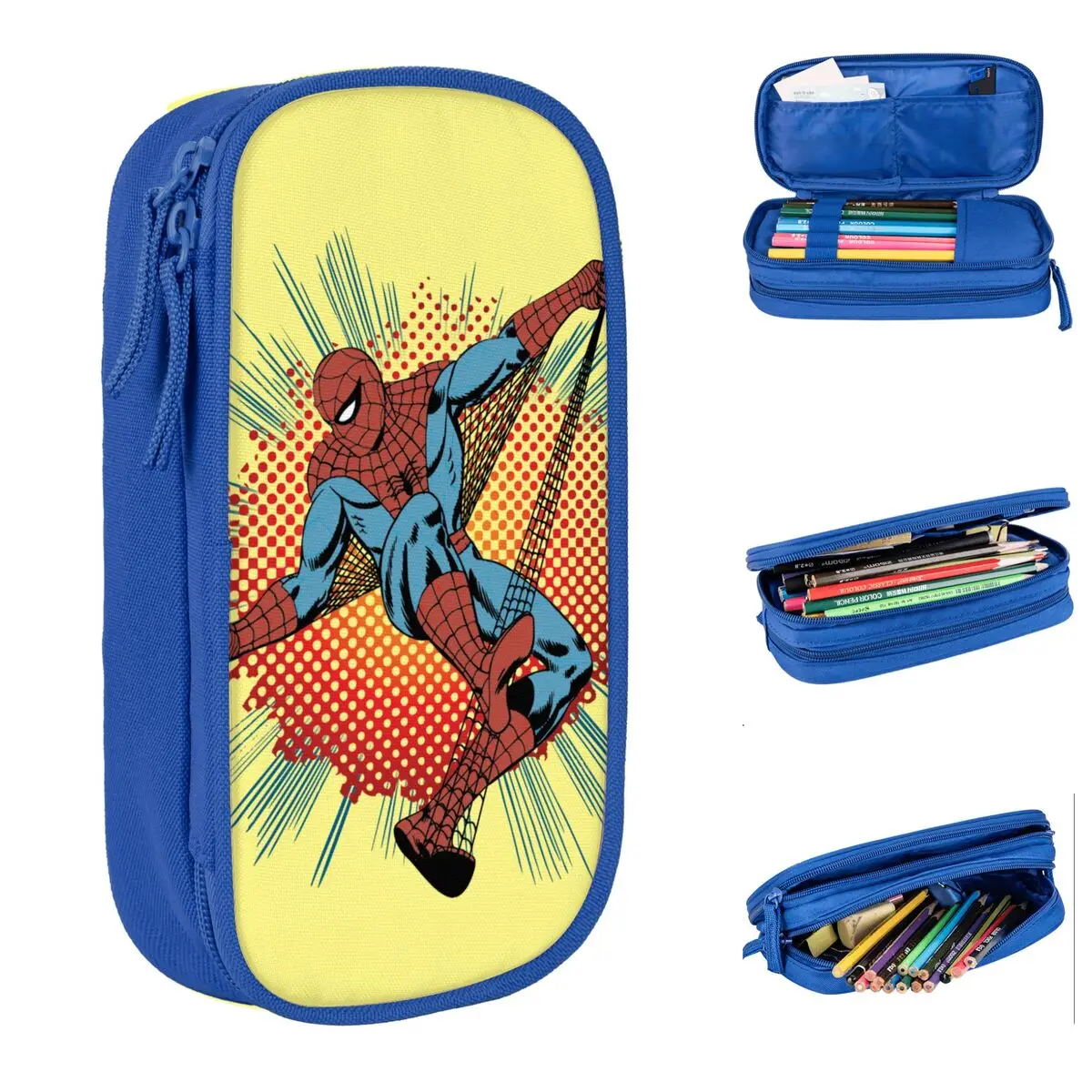 Retro Spider Man Spidey Senses Pencil Case Fashion Pen Bags for Student Large Storage Students School Gift Pencilcases