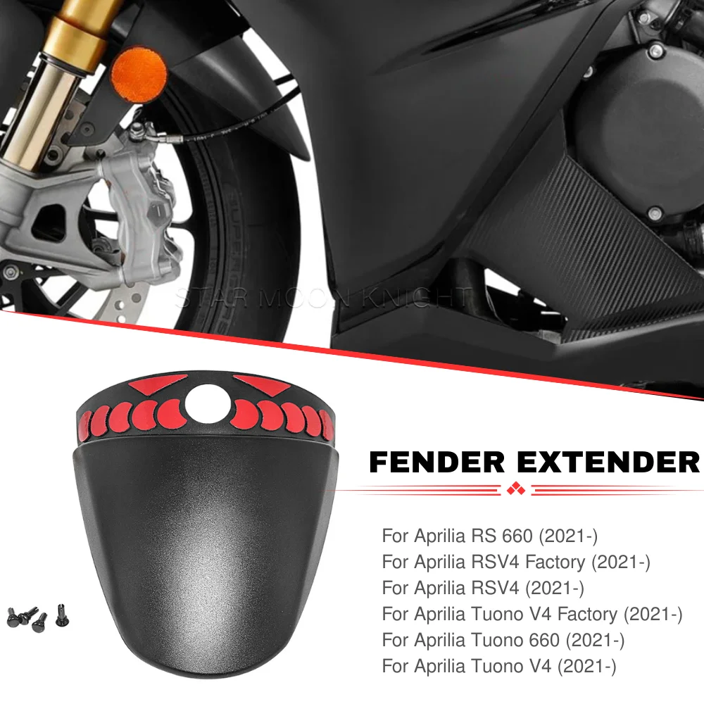 

Front Fender Extender For Aprilia Tuono 660 Tuono V4 Factory RS660 RSV4 Factory 2021+ Mudguard Splash Guard Extended Protector