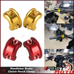 Red Gold Clutch Brake Handlebar Clamp Lever Bracket For Harley Touring Street Road Glide FLH Sportster XL 883 1200 Dyna Softail