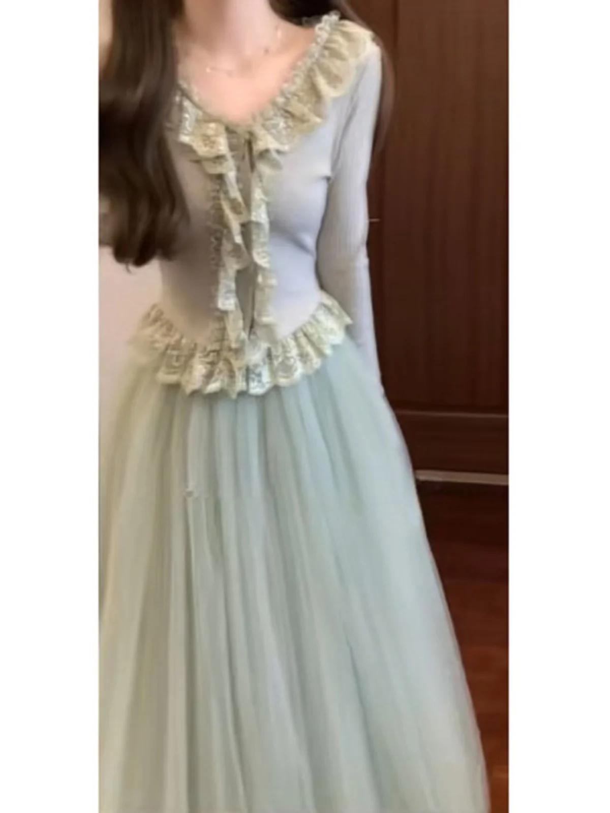 

Unique Beautiful Two-Piece Set Cotton V-Neck Short Sleeve Comfortable Fashion Spring Summer Autumn Women's Clothing Ensemble
