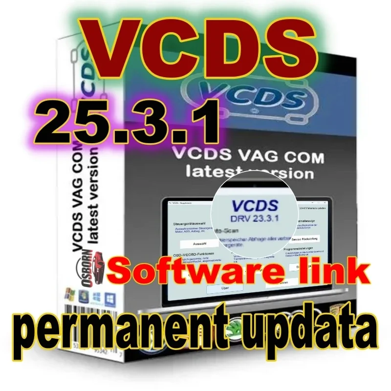 2026 Il più recente SOFTWARE VAG-COM VCDS OBD2 Scanner HEX V2 Interfaccia multilingue PER VW/AU.DI/Sko.da/Se.at/Illimited VIN