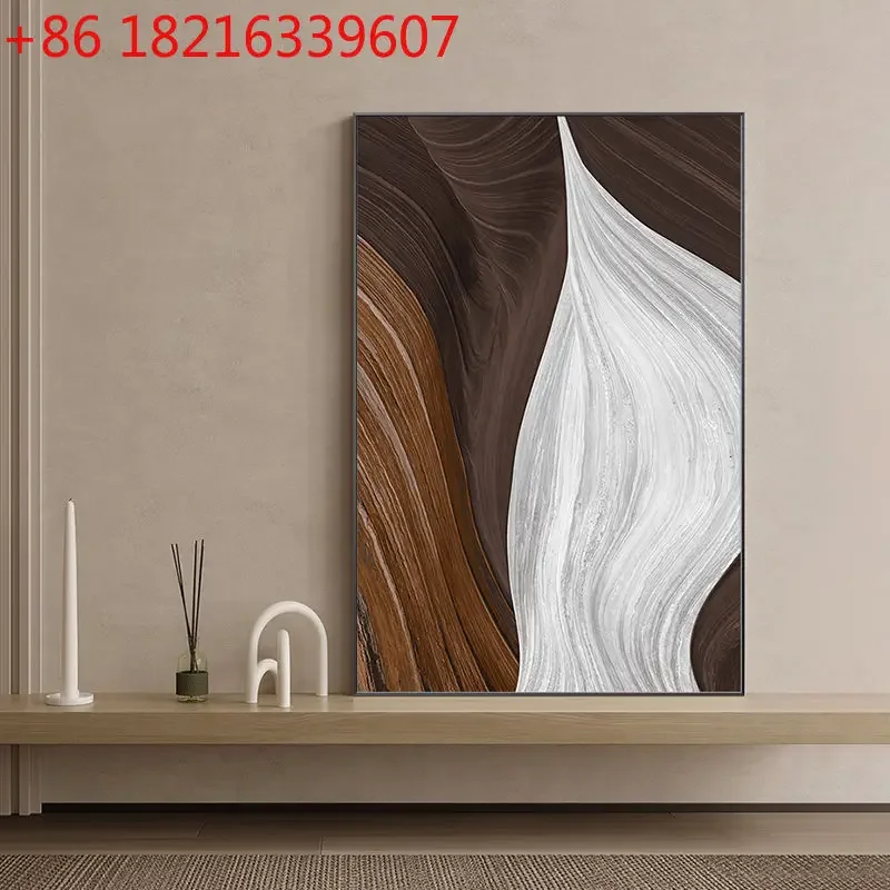 Art large sofa background wall decorative painting vertical plate abstract simple entrance mural living room floor painting