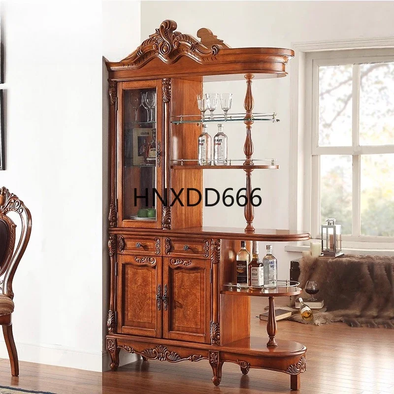 Separate hall Solid wood room Double-sided entrance Partition cabinet