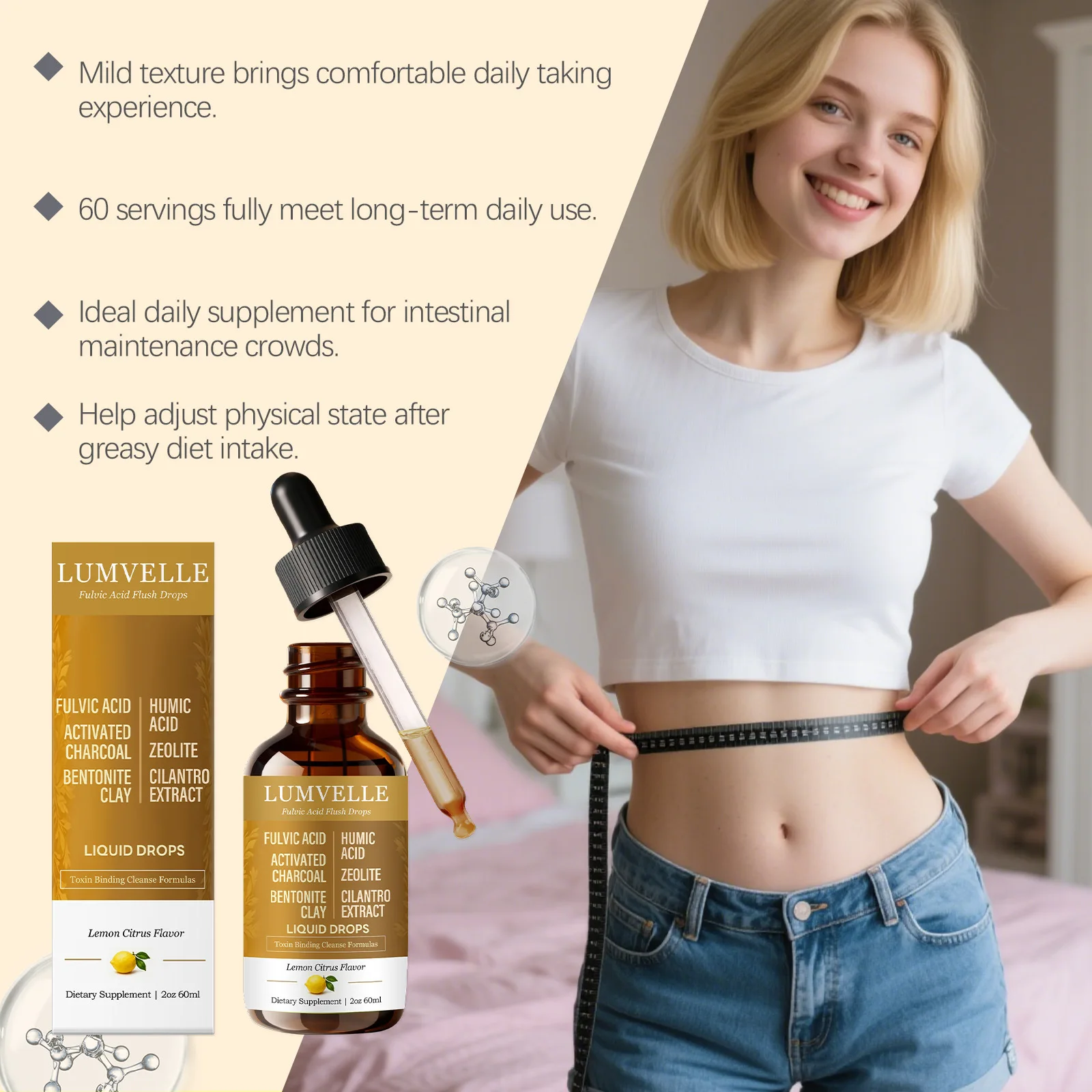 Intestinal Care Digestive Enzyme Drops Relieve Indigestion Flatulence Boost Nutrient Absorption Daily Gut Wellness Supplement