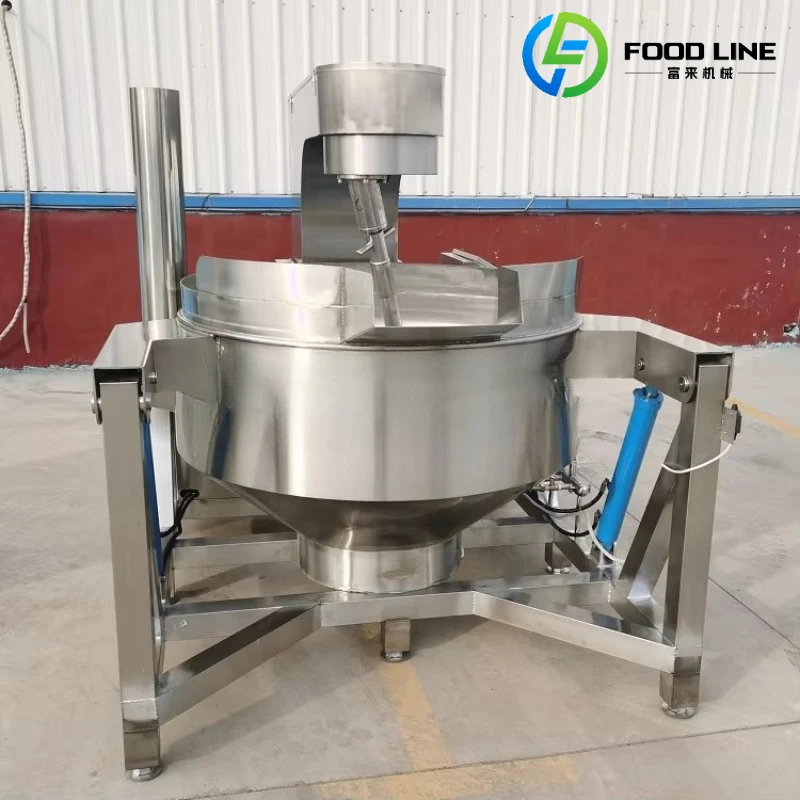 Customized Planetary Mixing Wok With Oil Adding System Quantitative Oil Supply For Seasoning Sauce Food Production Processing