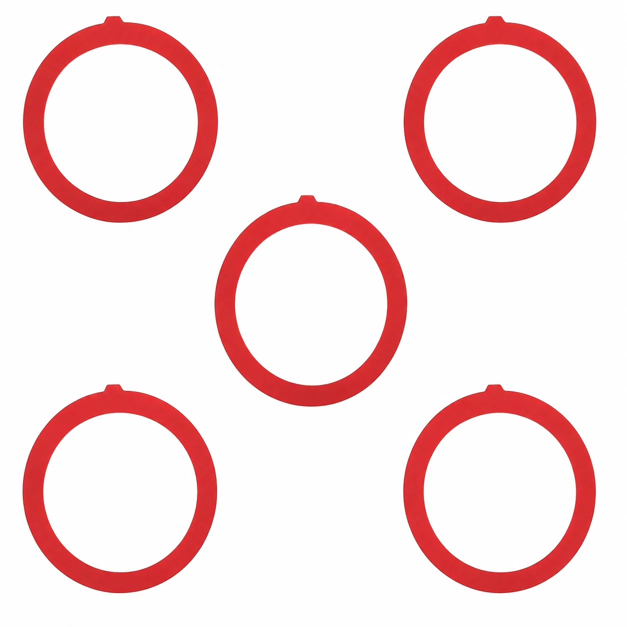 5 Pack Red Toilet Flush Valve Seal Ring Compatible with Kohler GP1059291 Flushing Gasket Tank Repair Replacement Parts